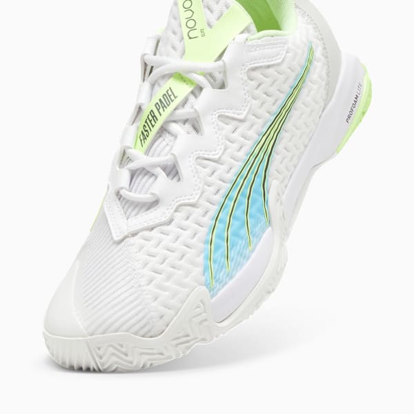 Zapatillas de Pádel NOVA Elite, PUMA White-Luminous Blue-Fizzy Apple-Shadow Gray, large-ARG