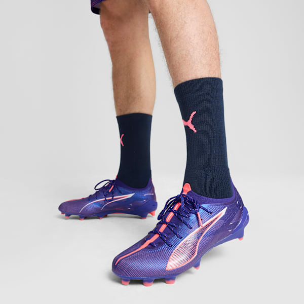 Botines de fútbol ULTRA 5 ULTIMATE FG, Lapis Lazuli-PUMA White-Sunset Glow, large-ARG