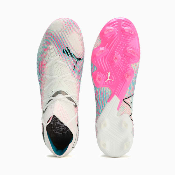 Botines de fútbol FUTURE 7 ULTIMATE FG/AG para mujer, PUMA White-PUMA Black-Poison Pink, large-ARG