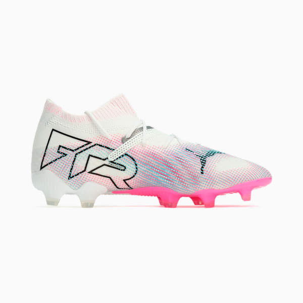 Botines de fútbol FUTURE 7 ULTIMATE FG/AG para mujer, PUMA White-PUMA Black-Poison Pink, large-ARG
