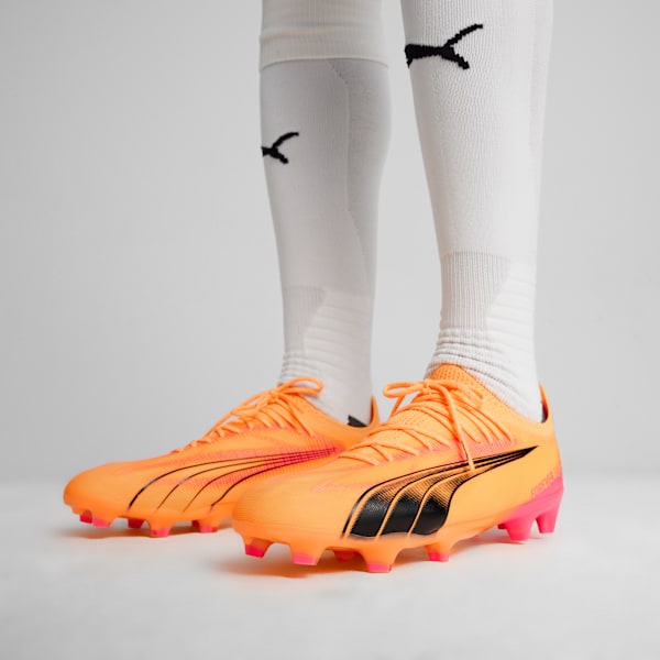 Botines de fútbol ULTRA ULTIMATE FG/AG, Sun Stream-PUMA Black-Sunset Glow, large-ARG