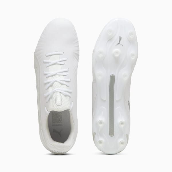 Tacos de futbol KING ULTIMATE FG/AG, PUMA White-PUMA Silver, large-MEX