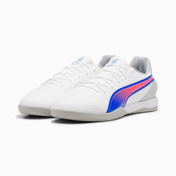Tacos de futbol KING MATCH IT, PUMA White-Bluemazing-Flat Light Gray, large-MEX