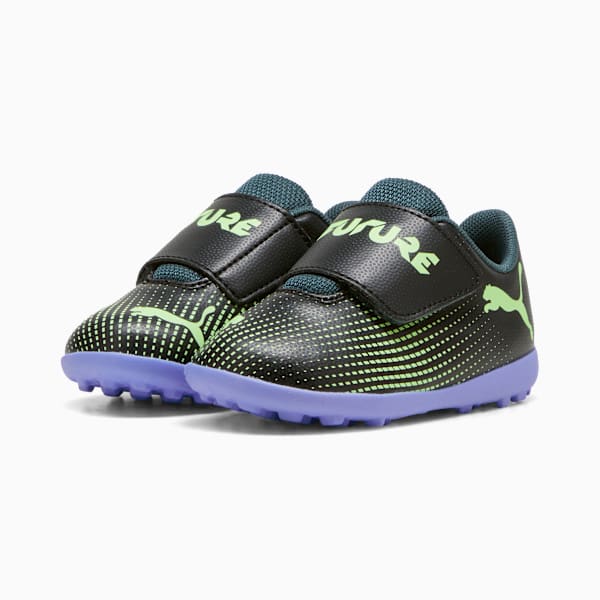 Tacos infantiles de fútbol FUTURE 7 PLAY TT, Gray Skies-Elektro Purple-Fizzy Apple-PUMA White, large-MEX