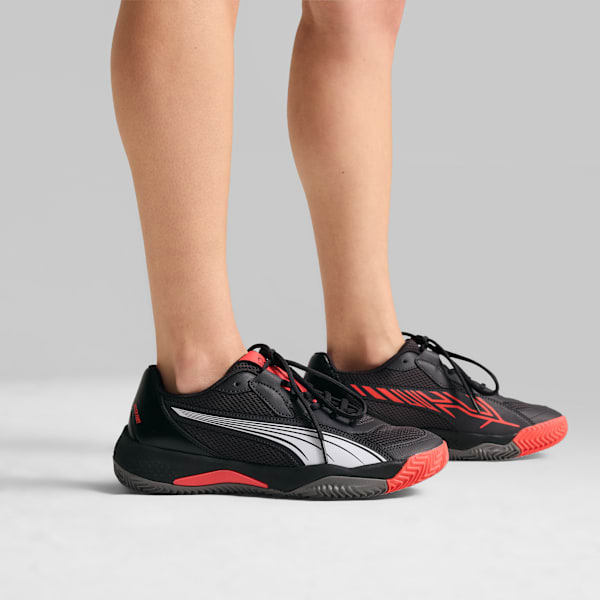Zapatillas de Pádel NOVA Court, Flat Dark Gray-PUMA Black-Flat Medium Gray-Active Red, large-ARG