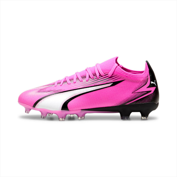 Botines de fútbol ULTRA MATCH FG/AG para hombre, Poison Pink-PUMA White-PUMA Black, large-ARG