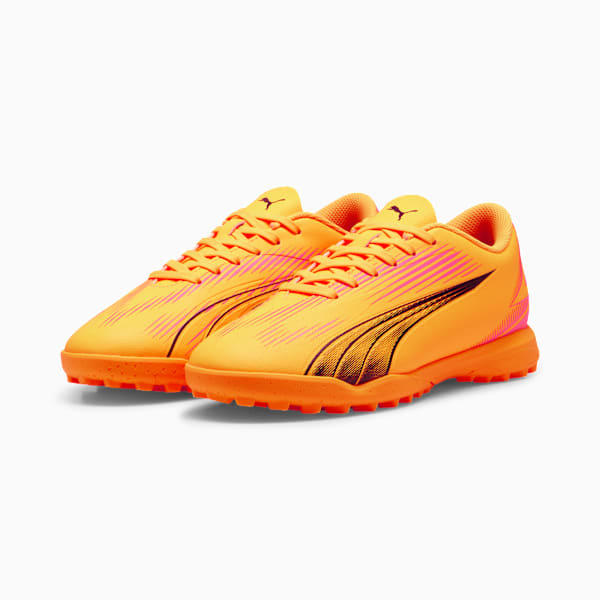 Botines de futsal juveniles ULTRA PLAY TT, Sun Stream-PUMA Black-Sunset Glow, large-ARG