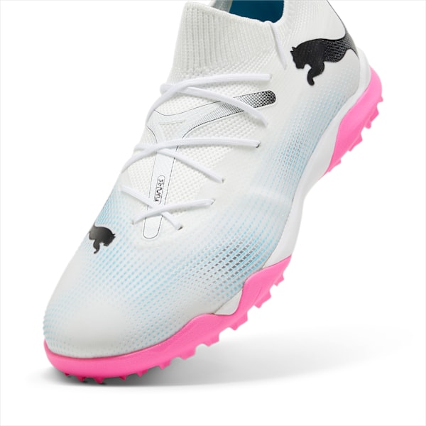 Botines de fútbol FUTURE 7 MATCH TT, PUMA White-PUMA Black-Poison Pink, large-ARG