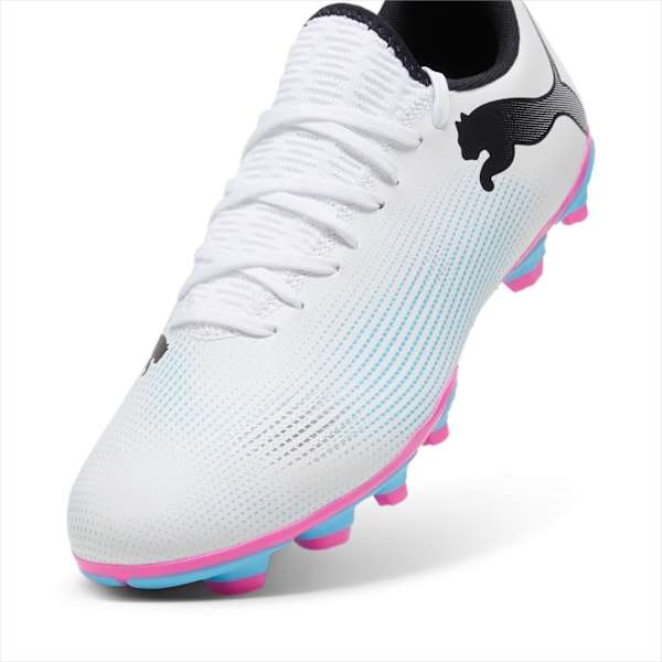 Botines de fútbol FUTURE 7 PLAY FG/AG, PUMA White-PUMA Black-Poison Pink, large-ARG