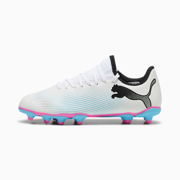 Botines de fútbol FUTURE 7 PLAY FG/AG Jr ADP, PUMA White-PUMA Black-Poison Pink, large-ARG