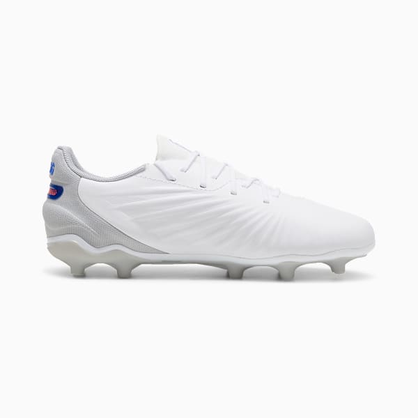 Tacos de futbol KING MATCH FG/AG, PUMA White-Bluemazing-Flat Light Gray, large-MEX