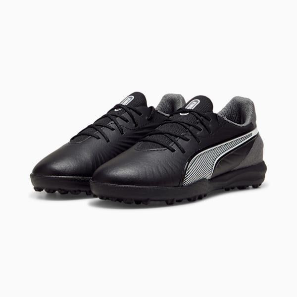 KING MATCH TT Football Boots Youth, PUMA Black-PUMA White-Cool Dark Gray, large-MEX