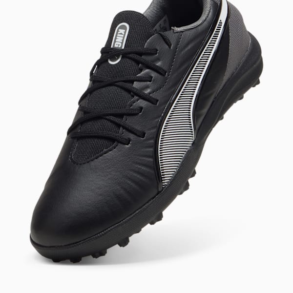 KING MATCH TT Football Boots Youth, PUMA Black-PUMA White-Cool Dark Gray, large-MEX