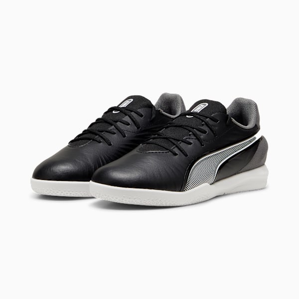 KING MATCH IT Football Boots Youth, PUMA Black-PUMA White-Cool Dark Gray, large-MEX