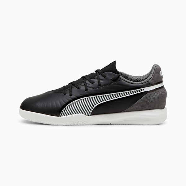 KING MATCH IT Football Boots Youth, PUMA Black-PUMA White-Cool Dark Gray, large-MEX