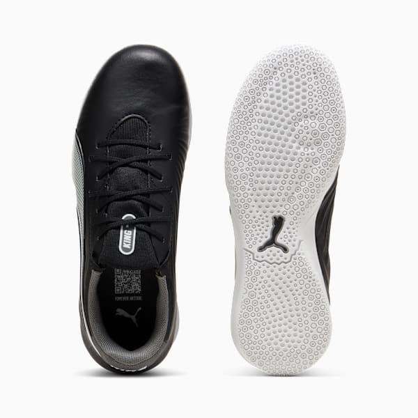 KING MATCH IT Football Boots Youth, PUMA Black-PUMA White-Cool Dark Gray, large-MEX