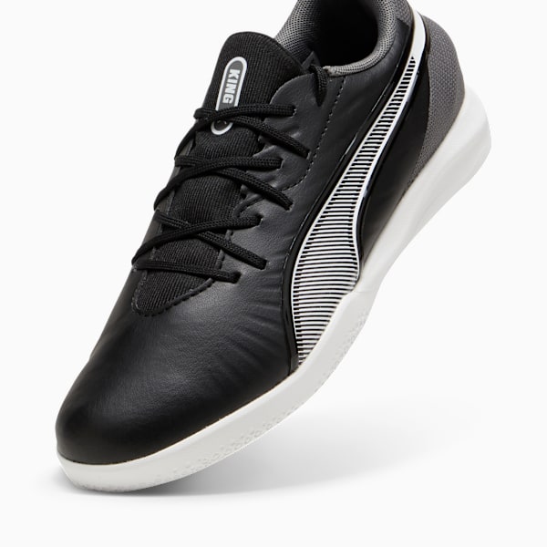 KING MATCH IT Football Boots Youth, PUMA Black-PUMA White-Cool Dark Gray, large-MEX