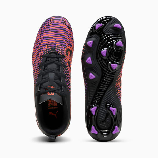 Tacos de fútbol FUTURE 8 PLAY FG/AG para adolescentes, PUMA Black-PUMA White-Glowing Red, large-MEX