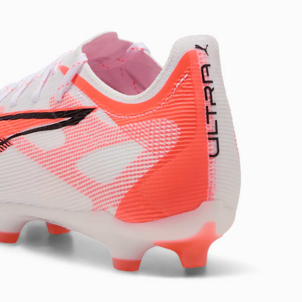 Botines de fútbol ULTRA 5 PRO FG/AG, PUMA White-PUMA Black-Glowing Red, large-ARG