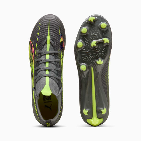 Tacos de fútbol Mujer FUTURE 5 MATCH FG/AG, Matte Aged Silver-Yellow Alert-Puma Aged Silver, large-MEX