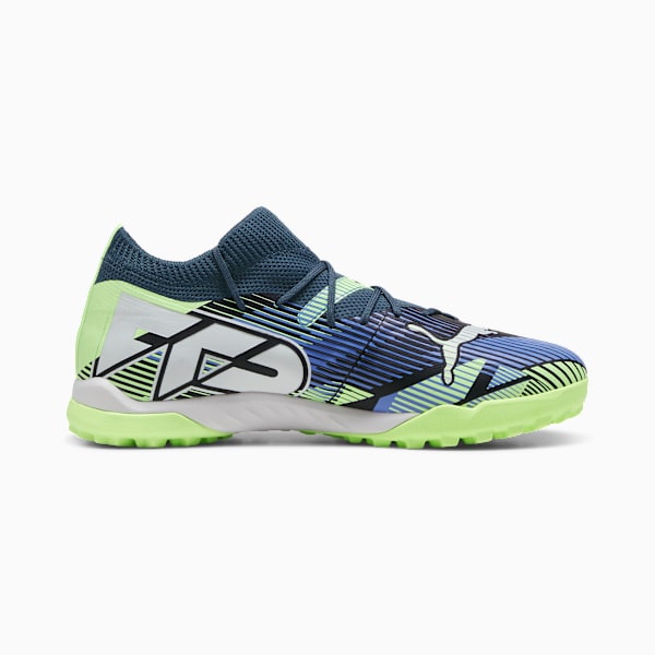 Botines de futsal Future 7 Match TT para mujer, Gray Skies-PUMA White-Fizzy Apple, large-ARG