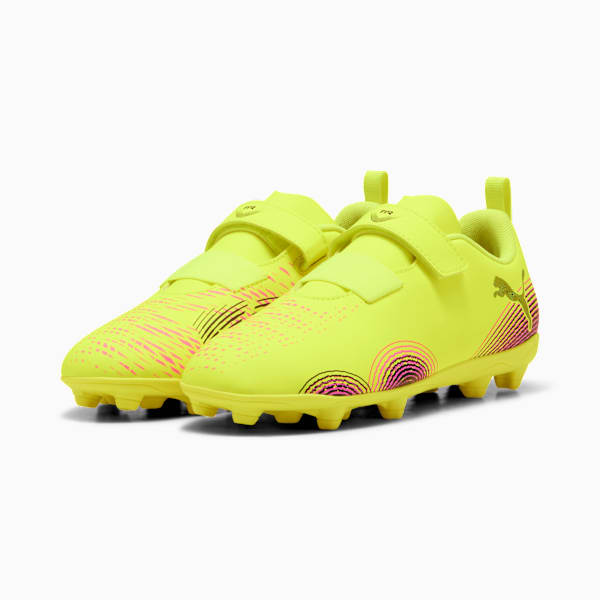 Tacos de fútbol FUTURE 8 PLAY FG/AG RB para niños, Yellow Alert-PUMA Black-Sun Struck, large-MEX