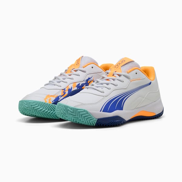 Tenis de pádel NOVA Smash, PUMA White-Vivid Blue-Heat Fire-PUMA Black, large-MEX