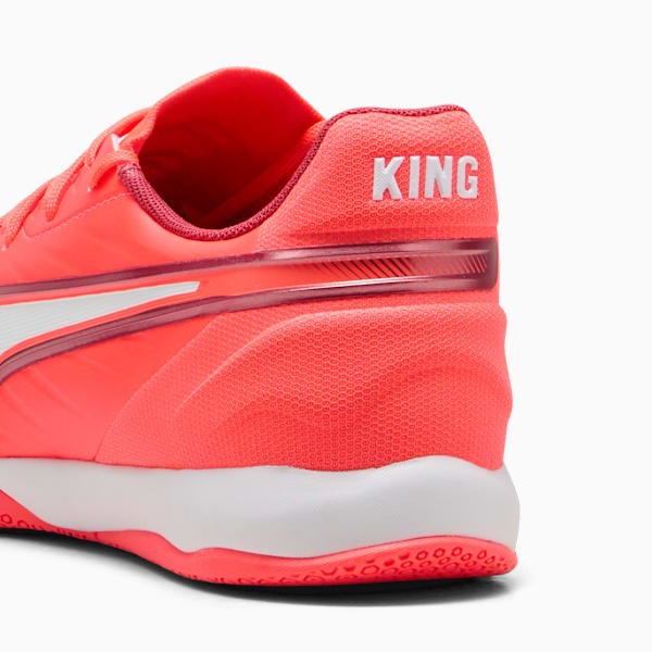 KING MATCH Futsal Boots Unisex, Glowing Red-PUMA White-Red Fire, large-MEX