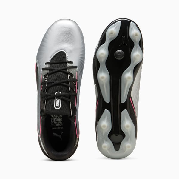 KING MATCH FG/AG Football Boots Youth, PUMA Silver-PUMA Black-Sun Struck-PUMA White, large-MEX