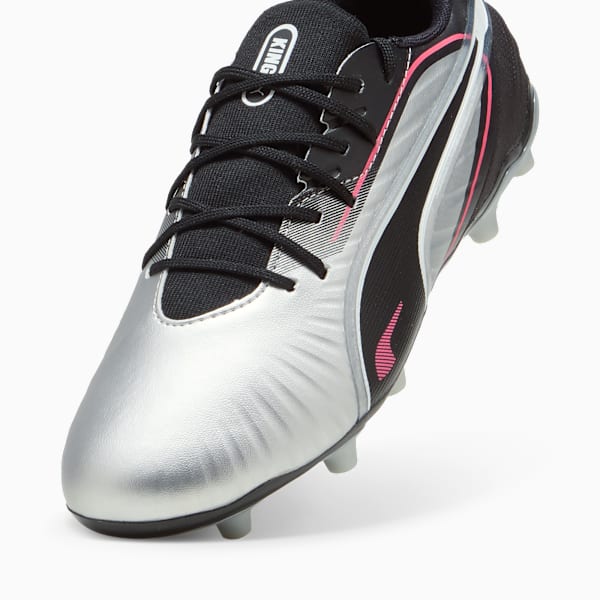 KING MATCH FG/AG Football Boots Youth, PUMA Silver-PUMA Black-Sun Struck-PUMA White, large-MEX