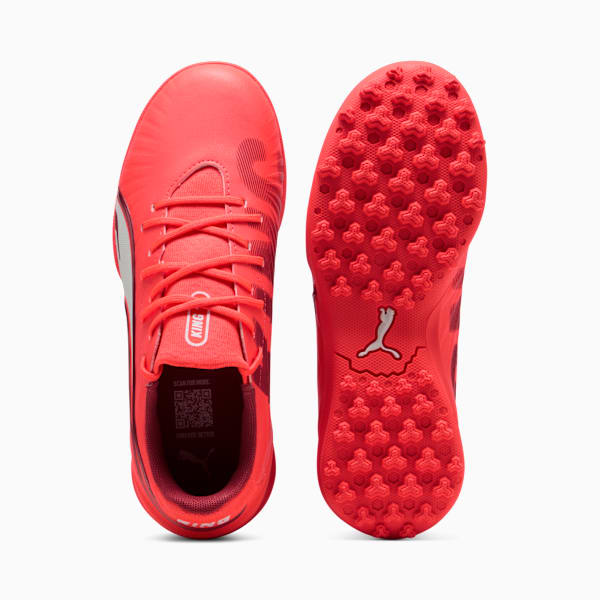 Tacos de fútbol KING MATCH TT, Glowing Red-PUMA White-Red Fire, large-MEX