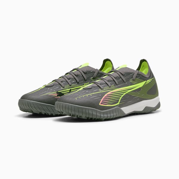 ULTRA 5 MATCH TT Football Boots Unisex, Matte Aged Silver-Yellow Alert-Puma Aged Silver, large-ZAF