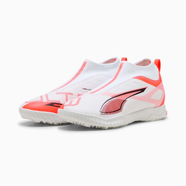Tacos de fútbol ULTRA 5 MATCH+  TT Mid, PUMA White-PUMA Black-Glowing Red, large-MEX