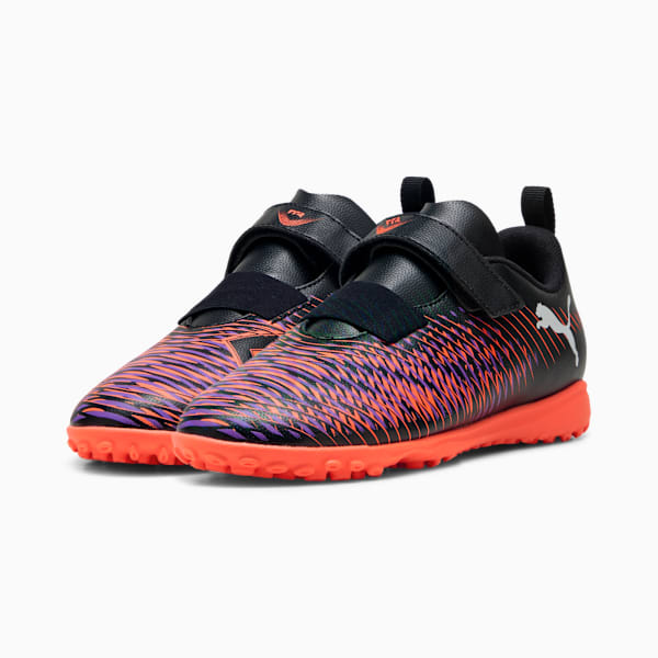 Tacos de fútbol adolescente FUTURE 8 PLAY TT, PUMA Black-PUMA White-Glowing Red, large-MEX