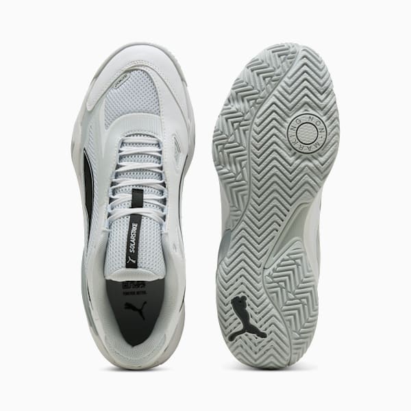 Solarstrike 4 Handball Shoes Men, PUMA White-PUMA Black-Silver Mist-Platinum Gray, large-ZAF