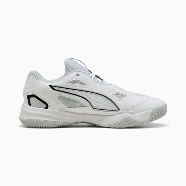 Solarstrike 4 Handball Shoes Men, PUMA White-PUMA Black-Silver Mist-Platinum Gray, large-ZAF