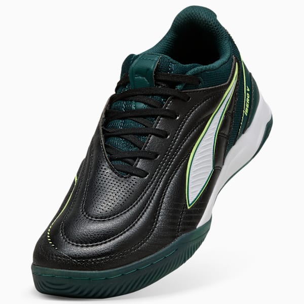 Botín de fútbol sala IBERO unisex, PUMA Black-Green Terrain-Fizzy Light, large-ARG