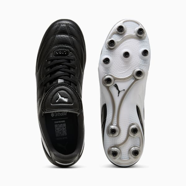 KING LIGA FG/AG Football Boots Unisex, PUMA Black-PUMA White-PUMA Silver, large-MEX