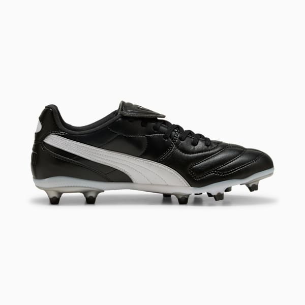 KING LIGA FG/AG Football Boots Unisex, PUMA Black-PUMA White-PUMA Silver, large-MEX
