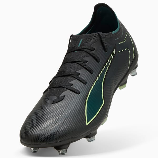 ULTRA 6 MATCH MxSG Football Boots Unisex, PUMA Black-Fizzy Light-Green Terrain, large-ZAF