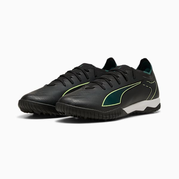ULTRA 6 MATCH TT Football Boots Unisex, PUMA Black-Fizzy Light-Green Terrain, large-ZAF