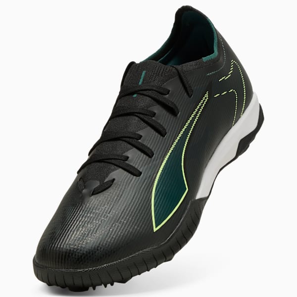 ULTRA 6 MATCH TT Football Boots Unisex, PUMA Black-Fizzy Light-Green Terrain, large-ZAF