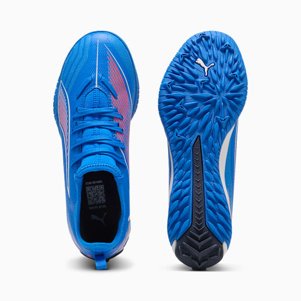 Tacos de fútbol ULTRA 6 MATCH TT Mid para adolescentes, Ultra Blue-PUMA White-Glowing Red, large-MEX