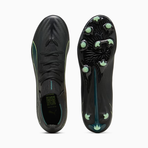 ULTRA 6 MATCH+ FG/AG Football Boots Unisex, PUMA Black-Fizzy Light-Green Terrain, large-ZAF