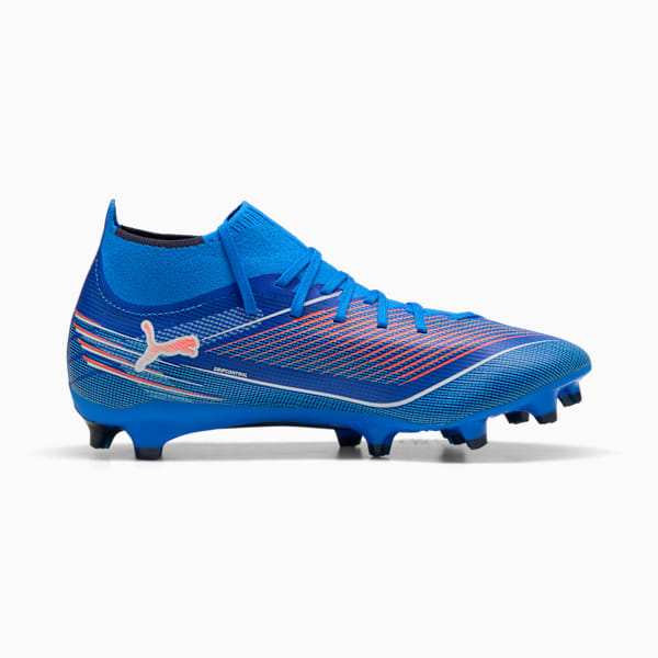Tacos de fútbol ULTRA 6 MATCH+ FG/AG para mujer, Ultra Blue-PUMA White-Glowing Red, large-MEX