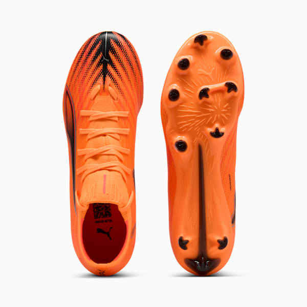 Tacos de fútbol ULTRA 6 MATCH+ FG/AG para mujer, Heat Fire-PUMA Black-Glowing Red, large-MEX