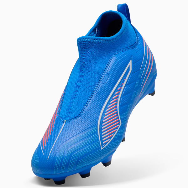 Tacos de fútbol ULTRA 6 MATCH+ FG/AG Laceless para adolescentes, Ultra Blue-PUMA White-Glowing Red, large-MEX