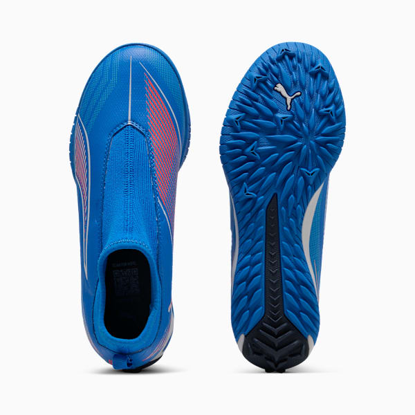 Tacos de fútbol ULTRA 6 MATCH+ TT Laceless para adolescentes, Ultra Blue-PUMA White-Glowing Red, large-MEX