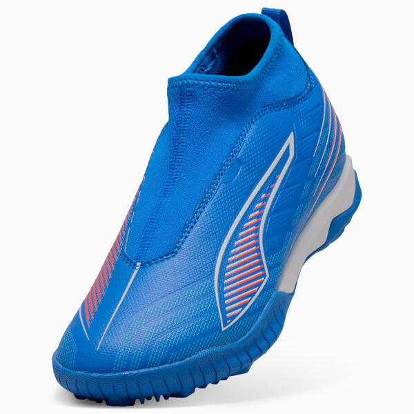 Tacos de fútbol ULTRA 6 MATCH+ TT Laceless para adolescentes, Ultra Blue-PUMA White-Glowing Red, large-MEX
