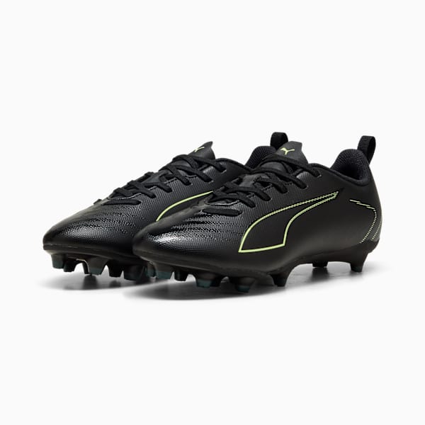 ULTRA 6 PLAY FG/AG Football Boots Youth, PUMA Black-Fizzy Light-Green Terrain, large-ZAF